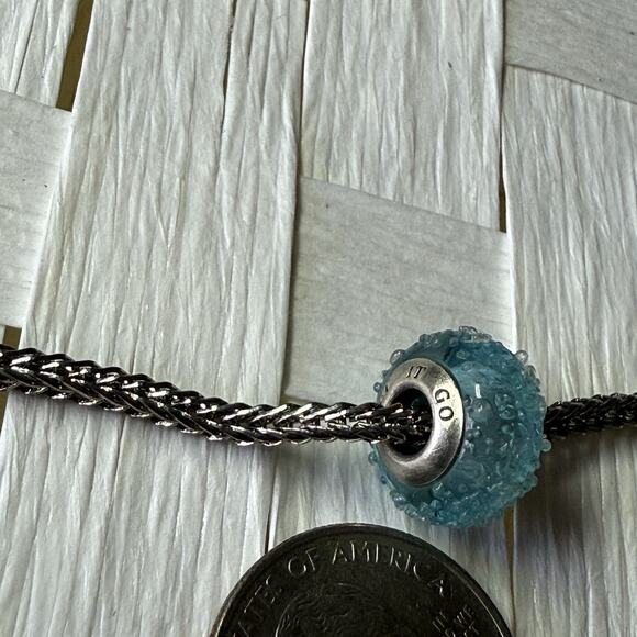 Disney Sterling Silver Murano Glass Charm Bead ONLY "Let It Go" Frozen Italy - Picture 1 of 4